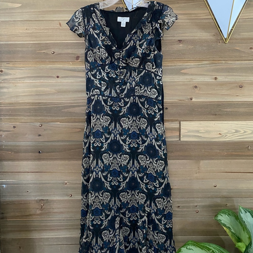 Ann Taylor the Loft delicate vintage style midi